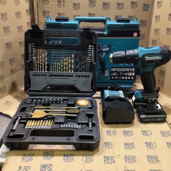 Paket Mata Bor 70pc Mesin Bor Baterai Cordless Drill Makita HP331
