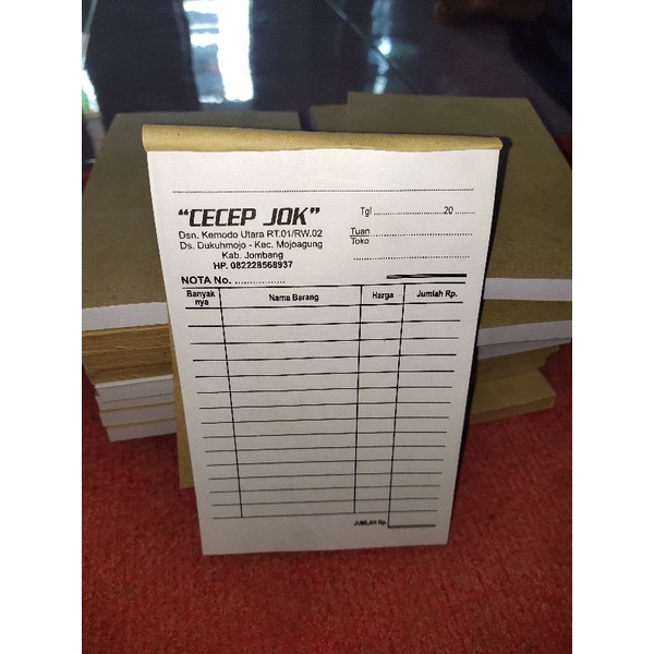 

Nota 1/4 Folio free Desain