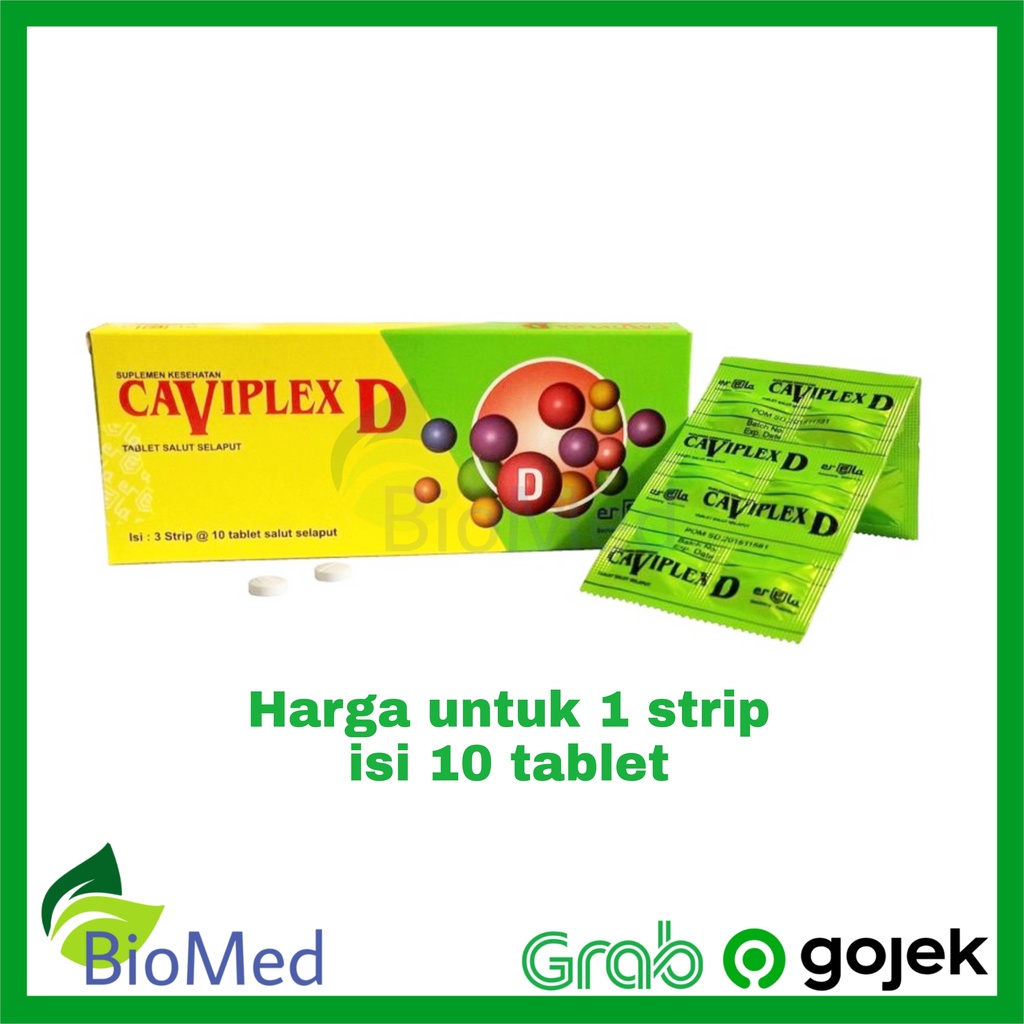CAVIPLEX D Vitamin D3 1000 IU isi 10 tablet Vit D 3 Suplemen Kesehatan