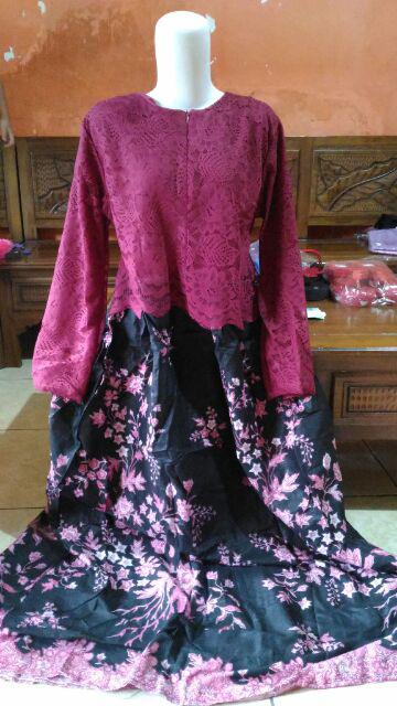 Couple Gamis Brokade Couple 2557 //couple Gayatri Bruklat // Lumbung Batik