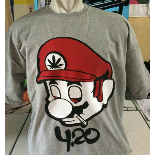BIG SIZE 3XL 4XL...kaos/t shirt/baju keren MARIO BROS 420