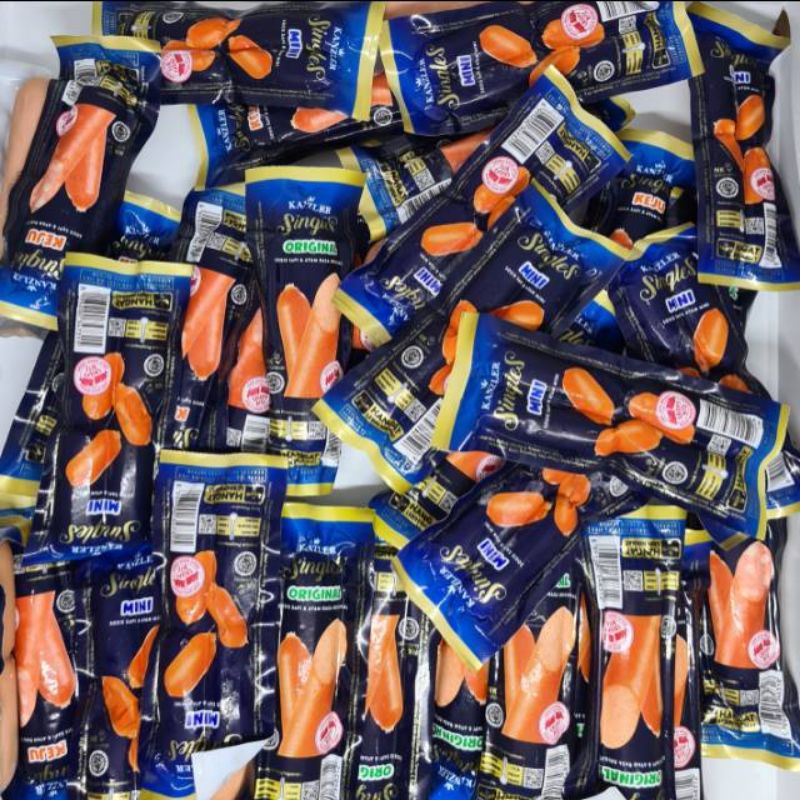 Sosis kenzler singles  original, keju, hot mini, 1 pcs
