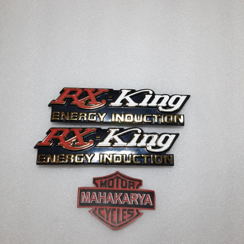 EMBLEM TANGKI RXKING BOX AKI RX-KING RXK KUALITAS ORI CKD 1SET 2PCS