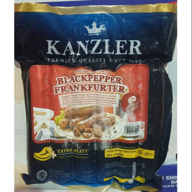 

Kanzler blackpaper frankfurter 300gr 6s sosis sapi premium