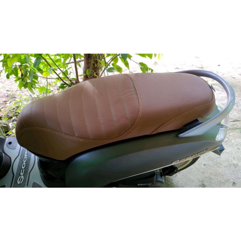 kulit jok scopy custom model retro MBtech original / aksesoris scopy / kulit jok motor