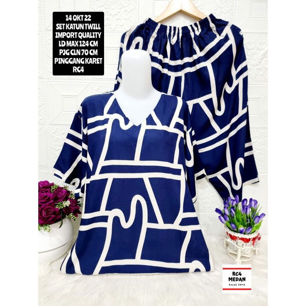 Setelan katun twill import