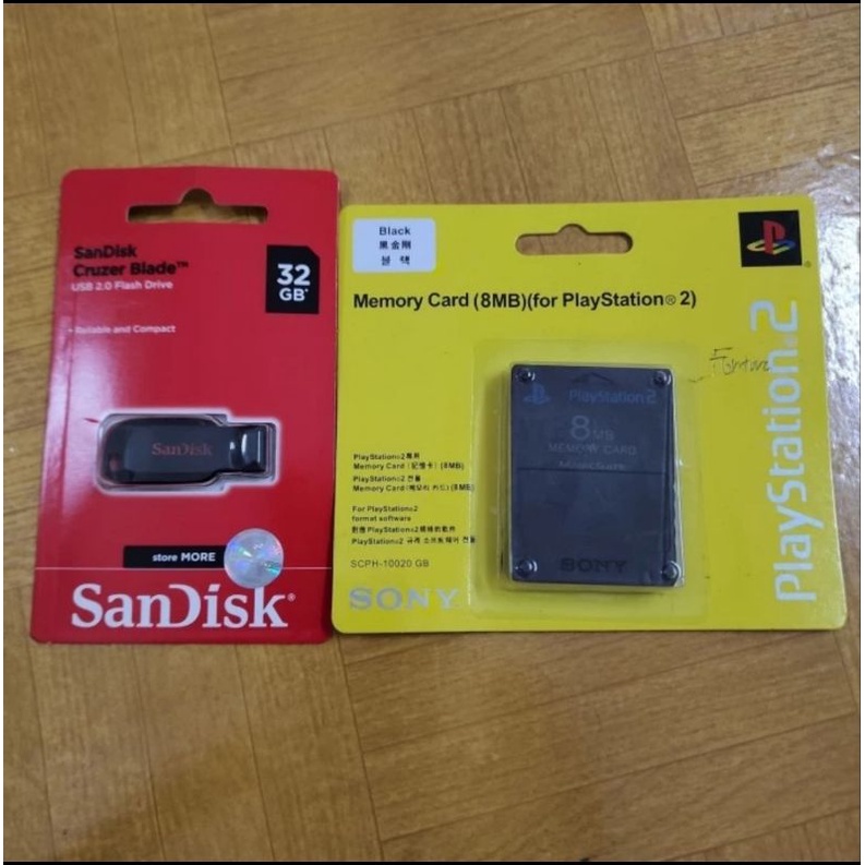 PAKET FD 32GB + MC BOOT BUAT MAIN PS1 DI PS2 FULL GAME