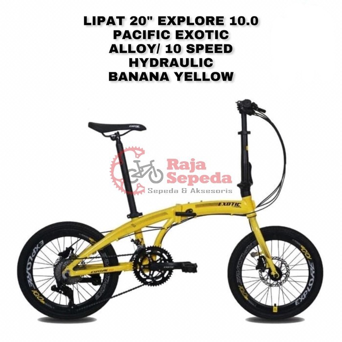 SEPEDA LIPAT/ FOLDING BIKE EXOTIC EXPLORE 10.0 20″ BANANA YELLOW