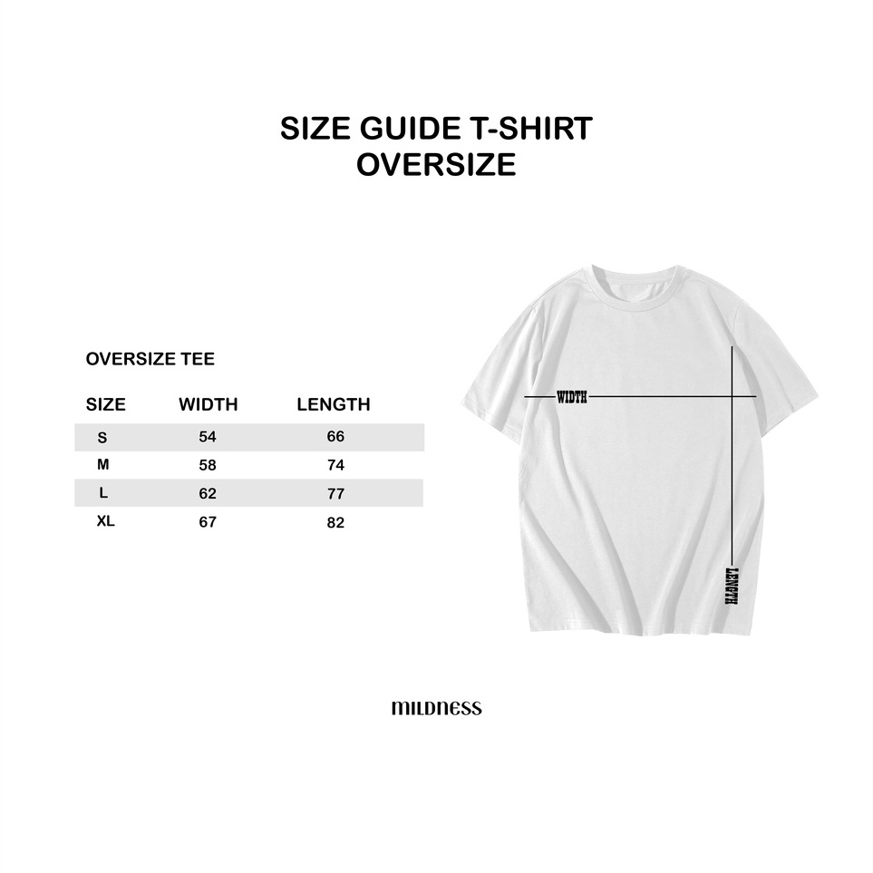 Mildness Tshirt Oversize Litrs Putih Cotton Kaos Pria Wanita