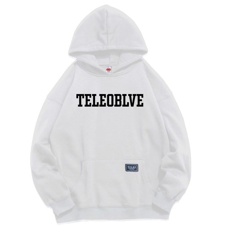 TELEO BELIEVE HOODIE AUSTIN WHITE BLACK