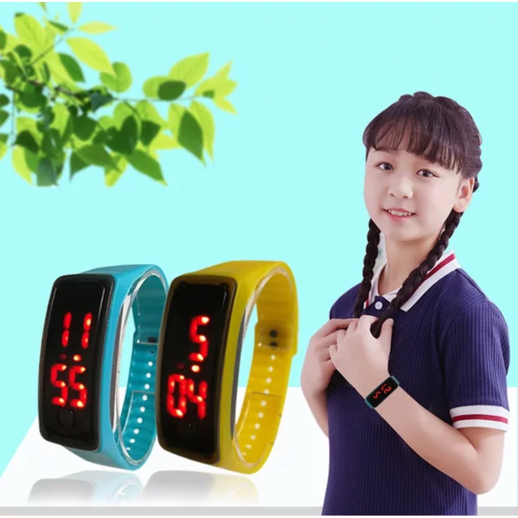 Cheaper-Jam Tangan LED Digital Sport Segipanjang Jam Anak / Dewasa Unisex Jam Cowok Cewek Fashion Termurah