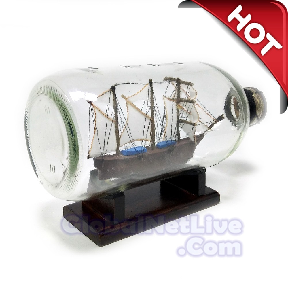 Miniatur Kapal Pinisi Dewaruci Dalam Botol P19 Hiasan Miniatur Kapal Pinisi Dewaruci Dalam Botol P19 Hiasan