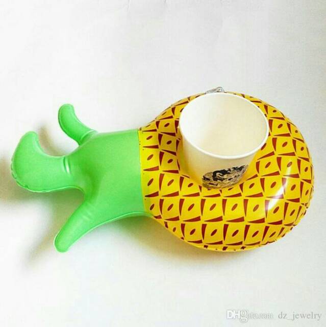 floaties Pelampung gelas Cup holder flamingo nenas Coconut tree DONUT