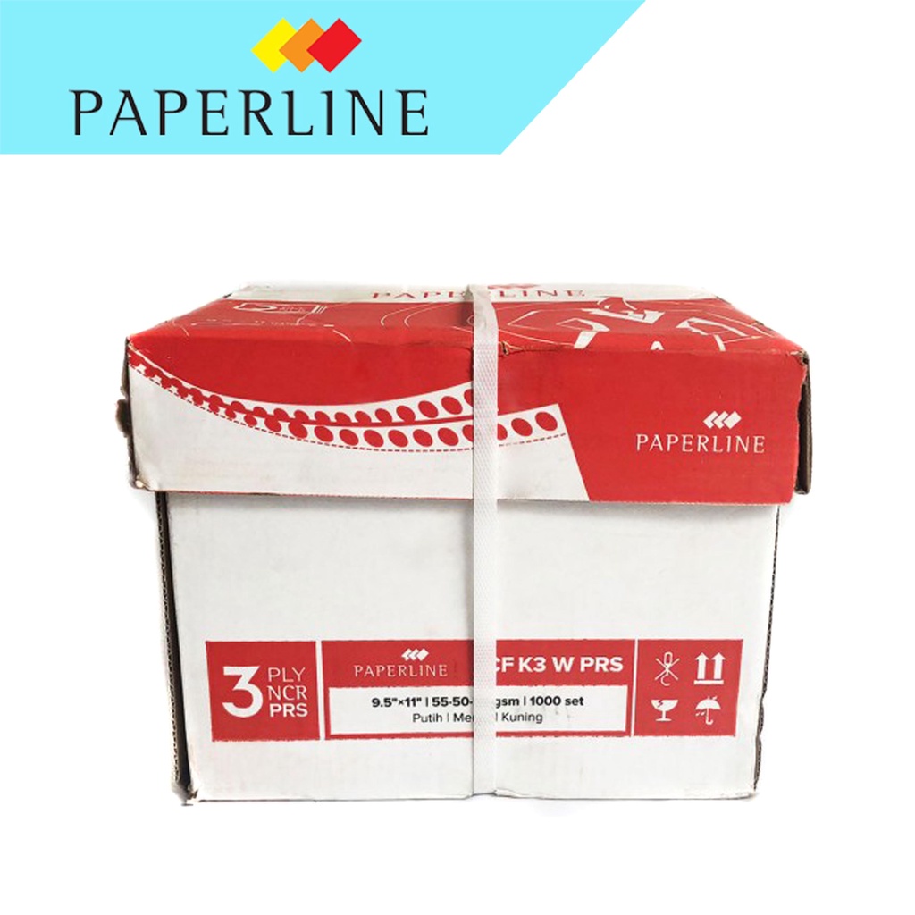 

Paperline Continuous Form K3 PRS 9.5" x 11" - 3PLY - 1000 Sets - 3000 Lembar (Box Merah)