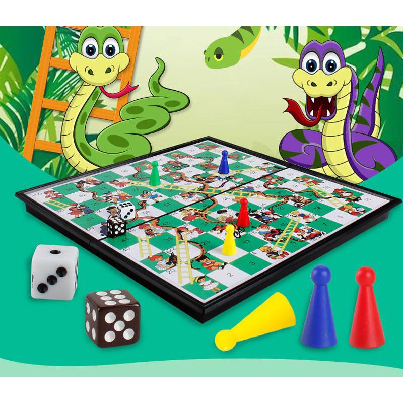 Mainan Anak Ular Tangga Magnet , Ludo Magnet Dan Catur Magnet Papan Lipat