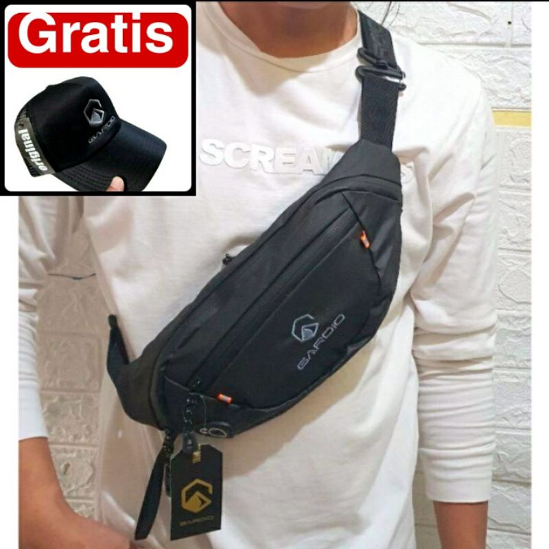 tas selempang pria wanita anti air [ GRATIS TOPI ]