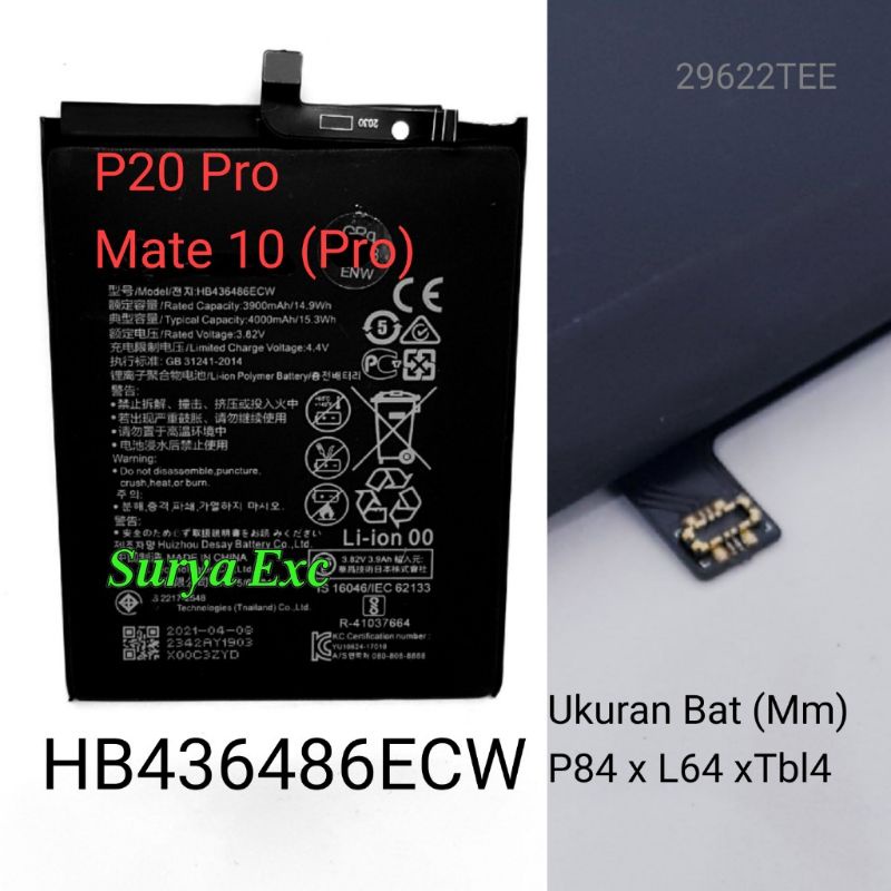 Baterai HB43486ECW For Huawei Mate 10 Mate 10Pro P20Pro P20 Pro Mate 10 Pro