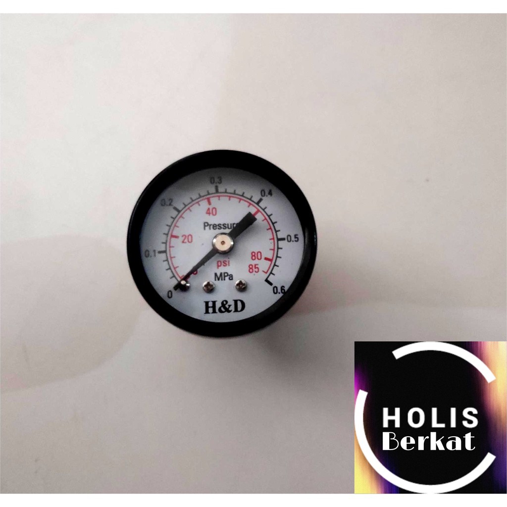 Manometer / Pressure Gauge Back Mounting 1/4 Inch Merk H&amp;D