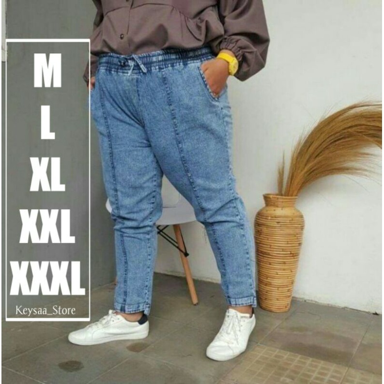Baggy Pants Jeans CELANA BAGGY PANTS WANITA Baggy Jeans Snow Hitam Snow Biru