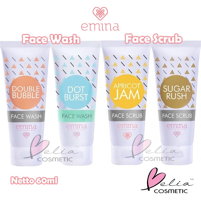 Perbedaan emina face scrub apricot jam dan bright stuff