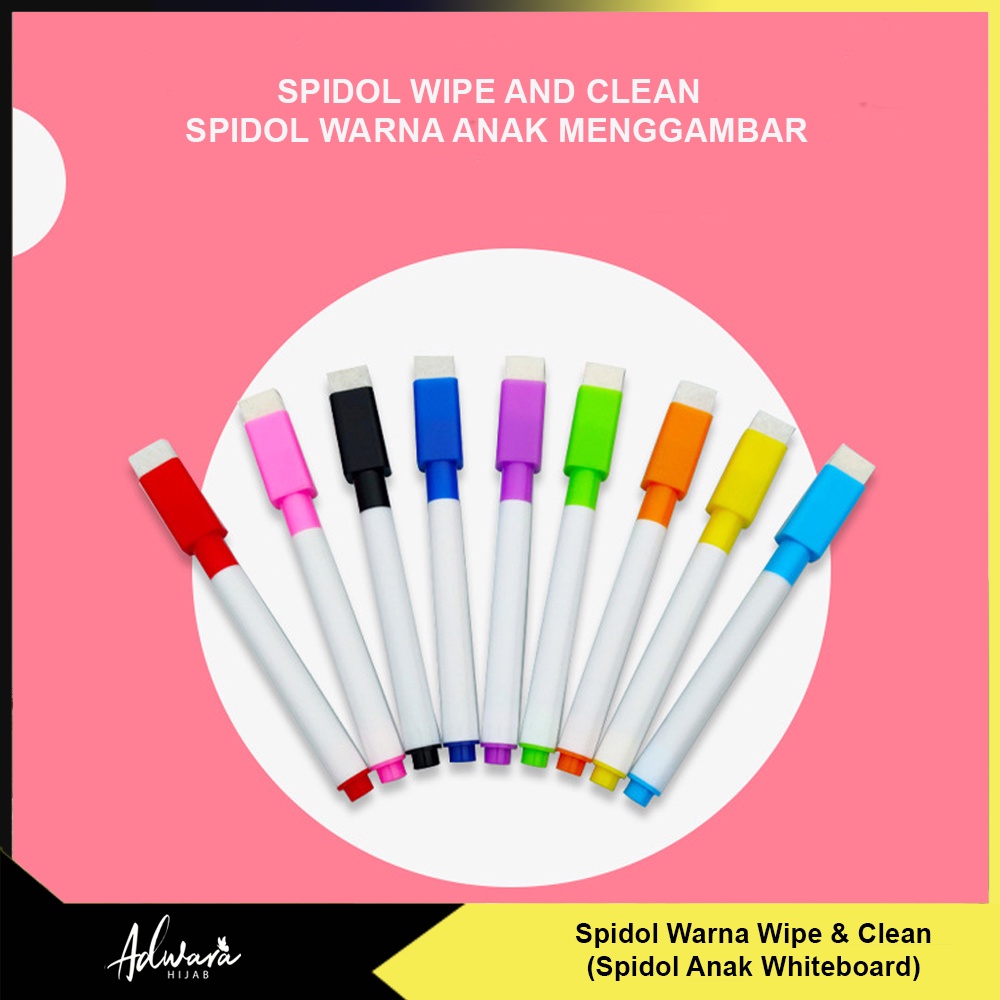 Spidol Warna Whiteboard Anak / Spidol Papan Tulis Wipe Clean