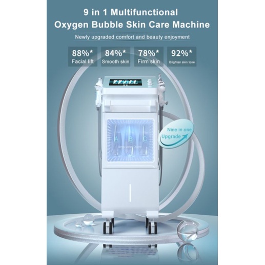 9IN1 Multifunctional oxygen bubble skin care machine hydra standing electroporation