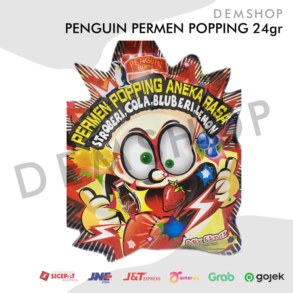 

PERMEN POPPING ANEKA RASA PENGUIN BRAND 24GR (MIX FLAVOR CANDY)