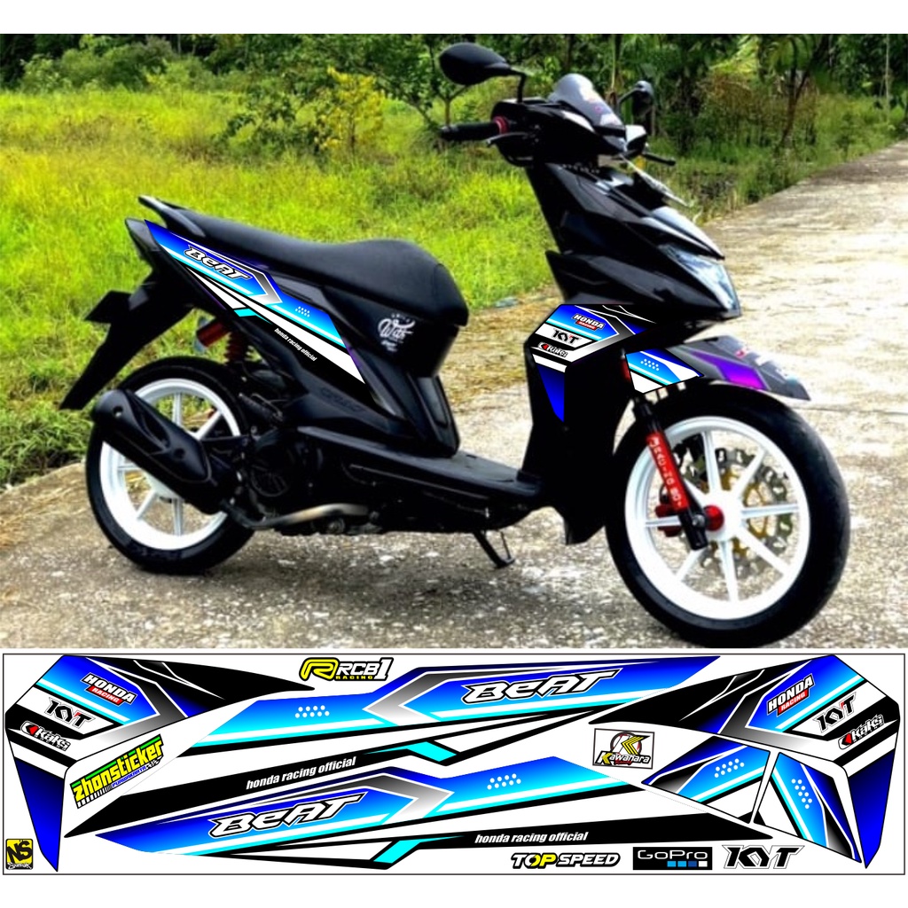 Jual STRIPING PLAT BODI HONDA BEAT NEW ESP 2016-2019 VARIASI LIS BODI