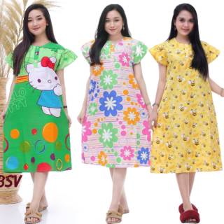 Daster Karakter Lengan Pendek Motif Lucu  dan Imut Baju  