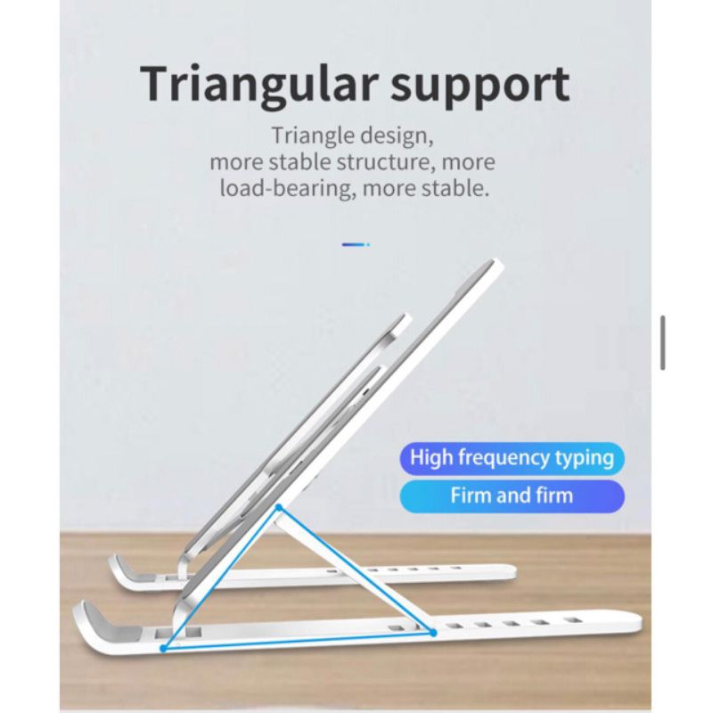 (P) Stand Laptop Lipat Bahan Aluminum Alloy Untuk MacBook, iPad