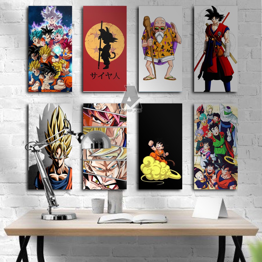 Hiasan dinding DRAGON BALL Hiasan Kamar Poster Kayu Pajangan Rumah/ dekorasi dinding / Walldecor