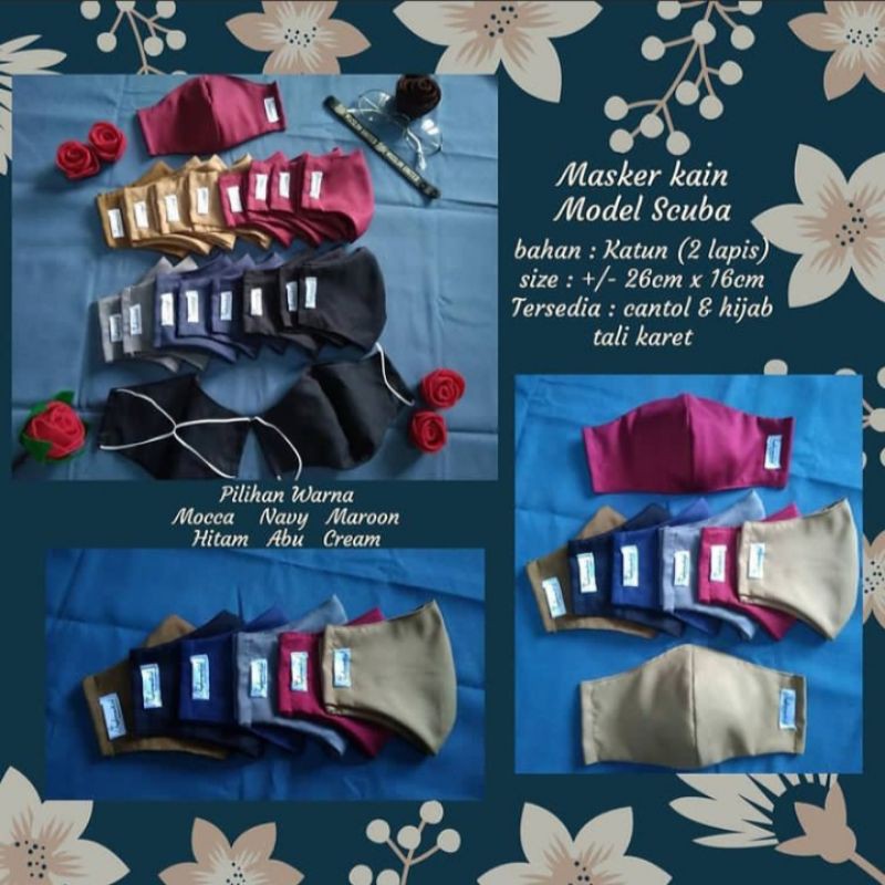 masker kain 2 lapis