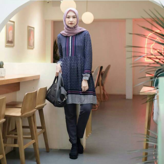 Ethnik Tunik Navy Heaven Lights