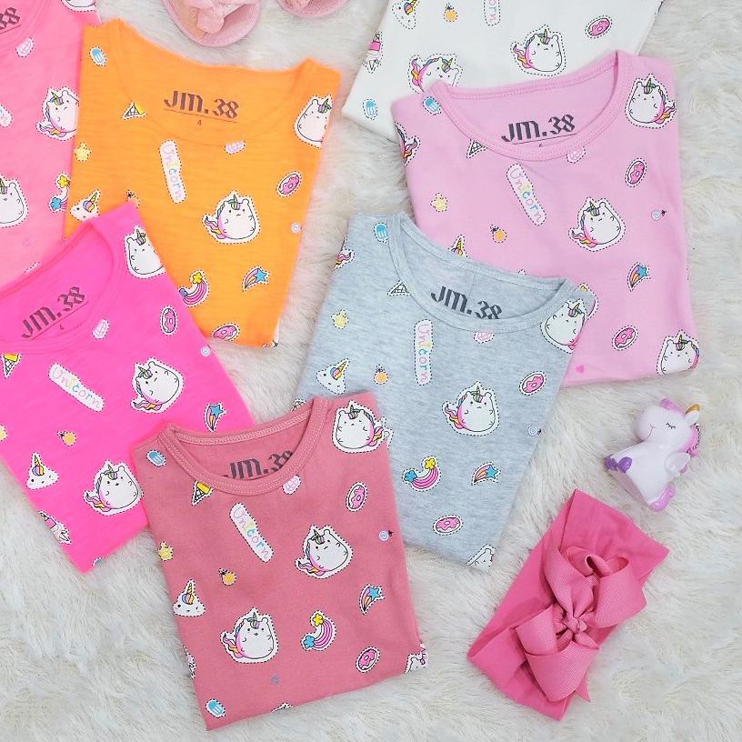 ✳ Kaos Tshirt Anak Perempuan Tangan Pendek Sablon Seri Unicorn FULLPRINT UNICORN (1-6 Tahun) ֍