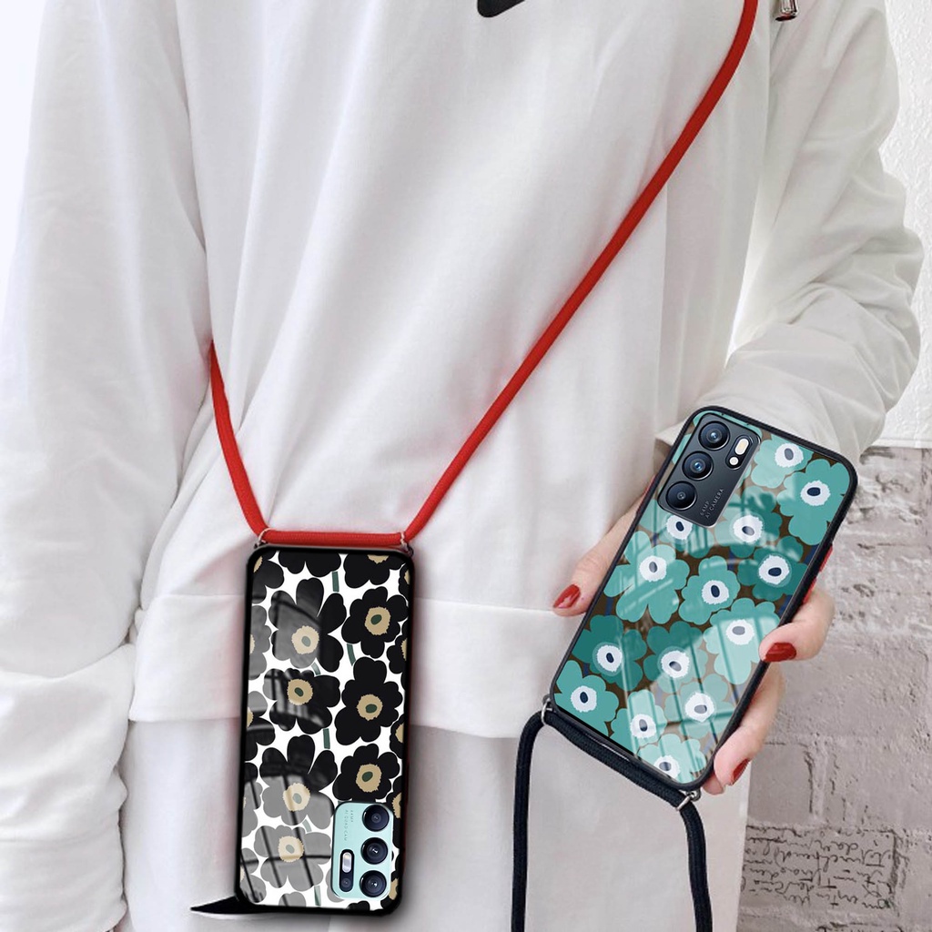 Softcase Kaca Tali For Oppo Reno 6 [KT 09] - Softcase Oppo A15 - Case Oppo Reno 5F - Casing Hp Oppo 
