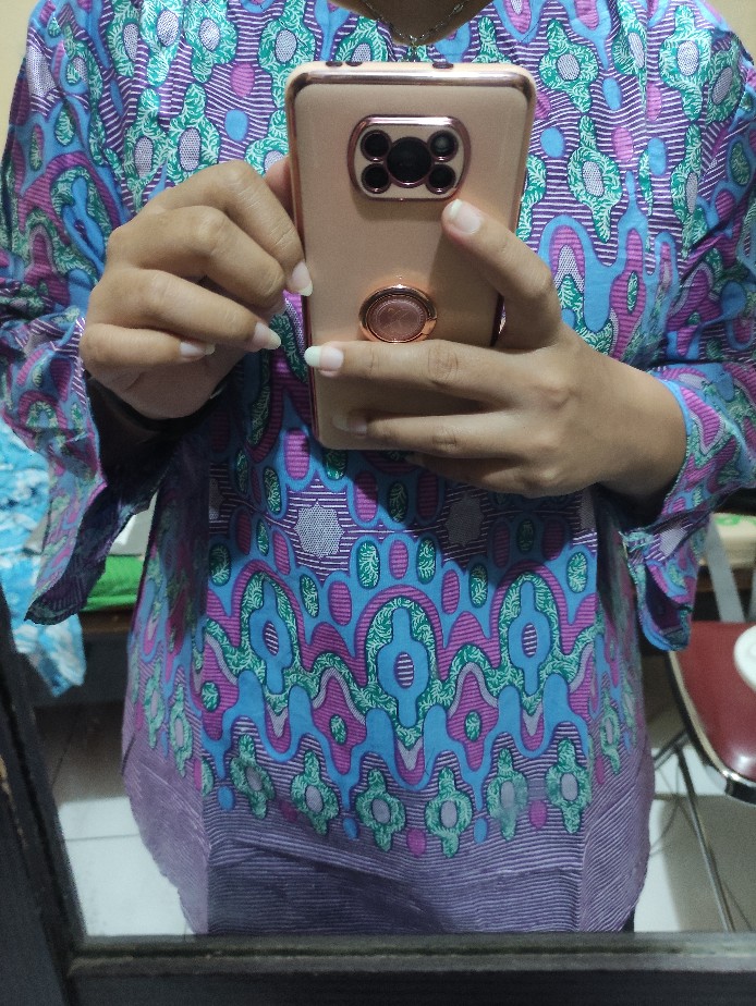 Batik Wanita Blouse Atasan Modern Warna Ungu  Size  S-m-l-xl-xxl-3l-4l-5l