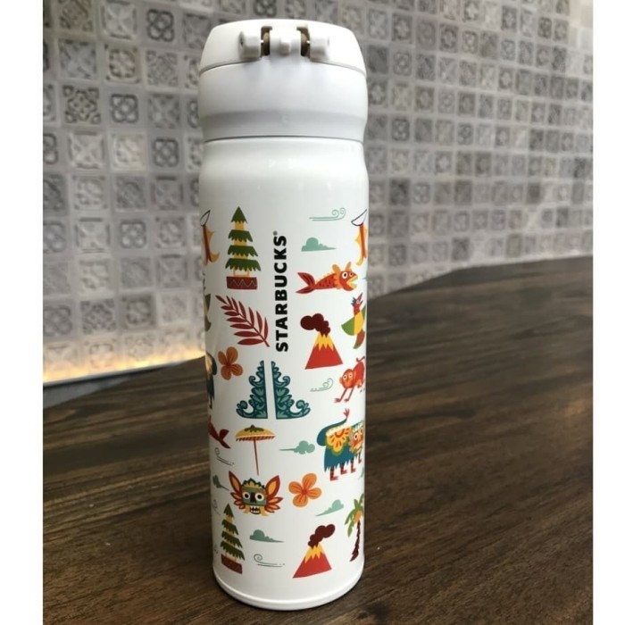 Original Thermos Tumbler Starbucks Dewata Tapel Barong Monez White Bal KODE 04