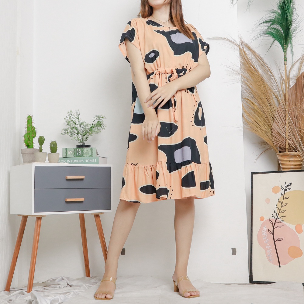 JESSIE Daster Serut Ruffle Busui Rayon Premium BUSUI by Ademin.Co-DRB-615(serut)