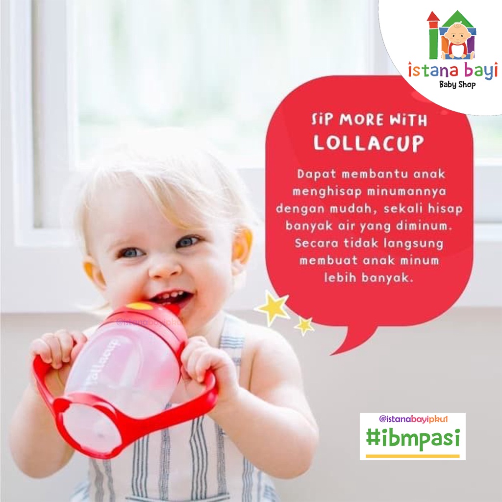 Lollacup Weighted Straw Sippy Cup 296ml  - Botol Minum Sedotan Bayi