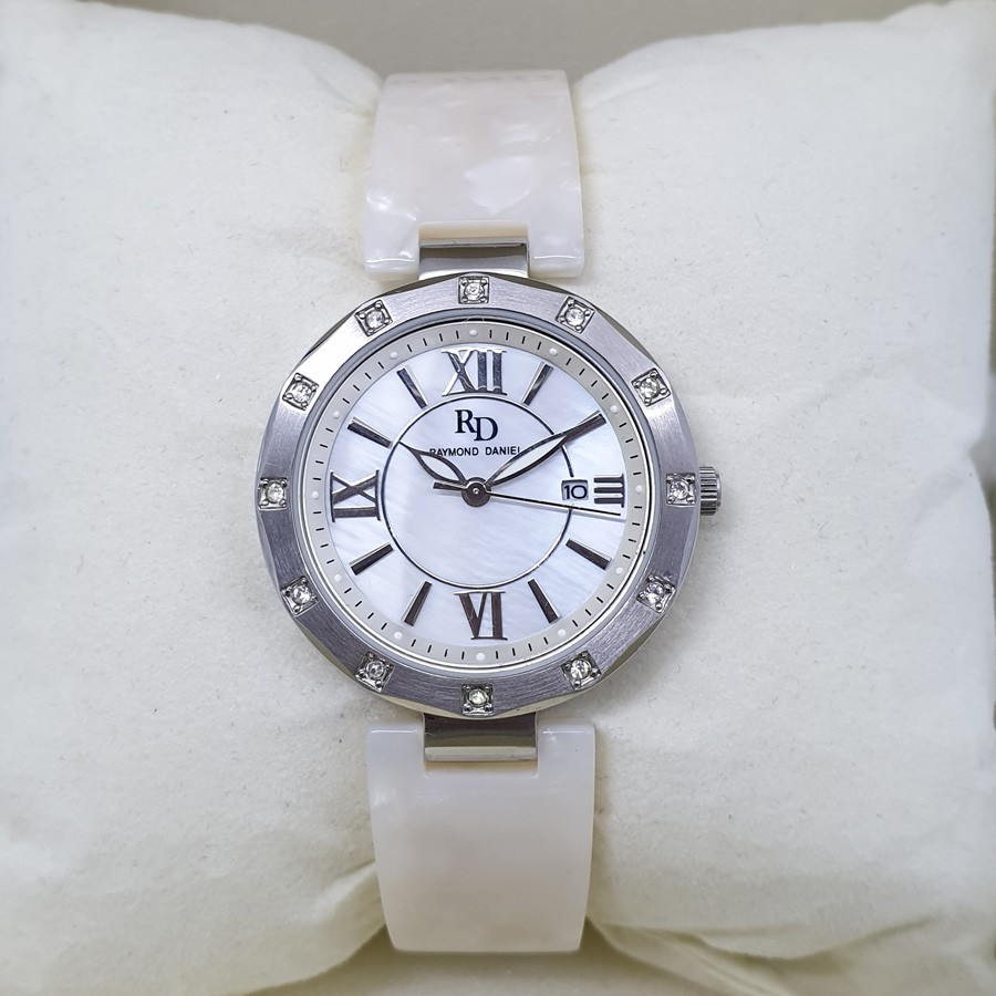 Raymond Daniel RD206 Silver Akr.Putih,Jam Tangan Wanita, Original