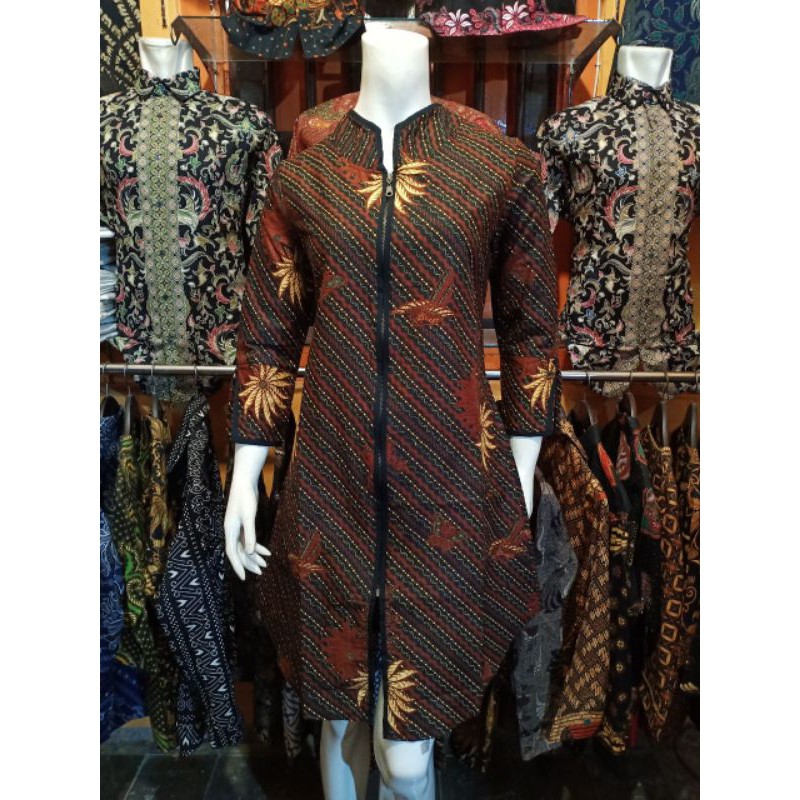 SIZE M L XL TUNIK BATIK ATASAN WANITA BATIK BAJU KANTOR