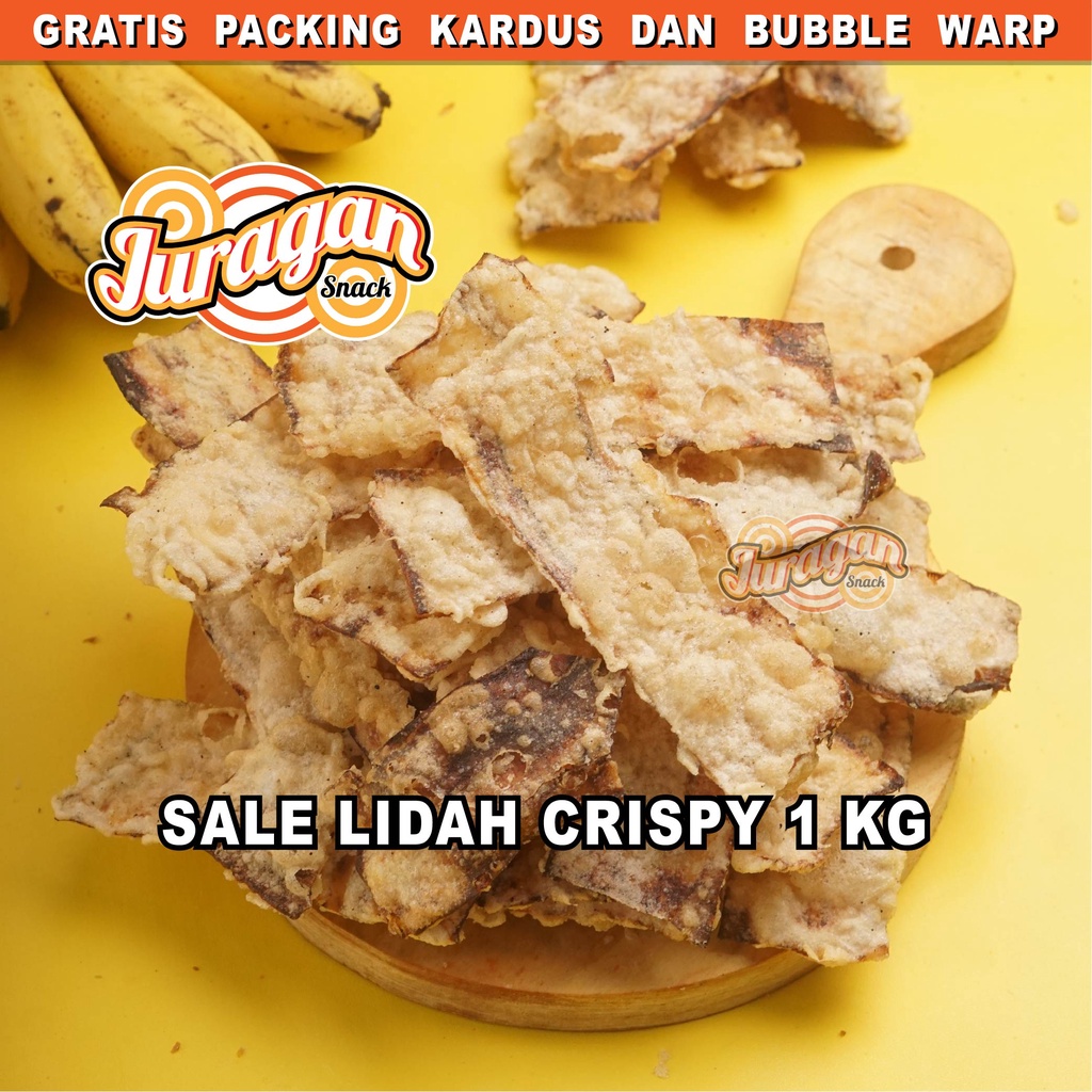 SALE PISANG LIDAH CRISPY 1 KG snack kiloan makanan ringan jajanan cemilan camilan manis  murah