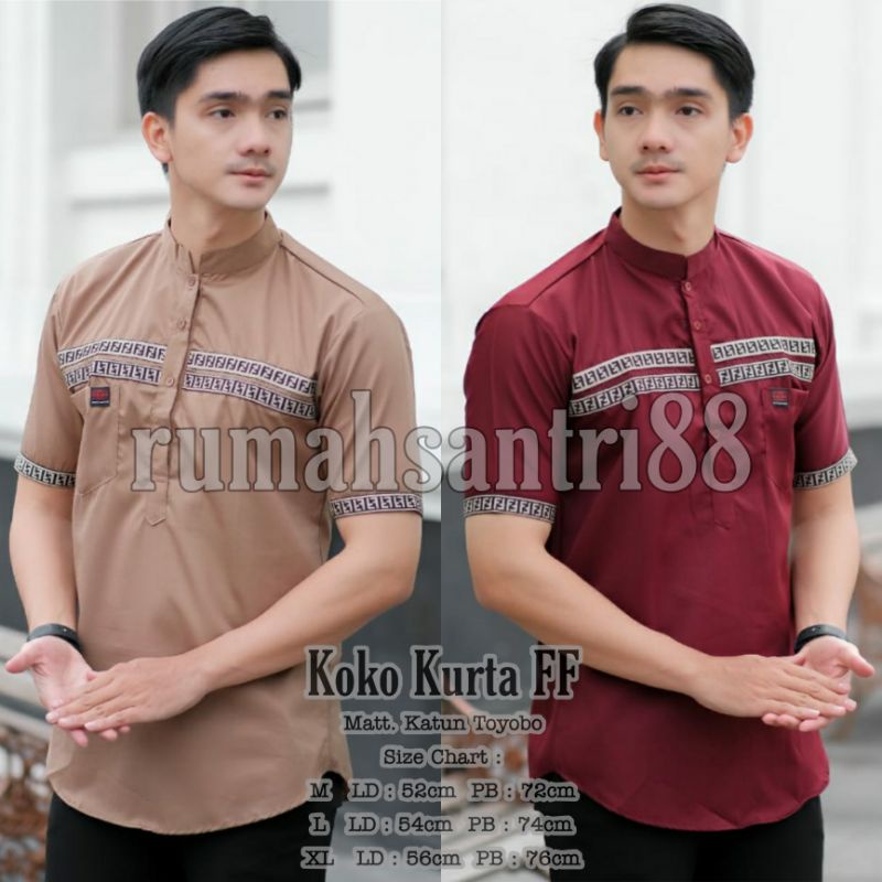 Baju Koko Kurta Dewasa Pria Lengan Pendek Baju Melayu Baju Koko Hitam Rabbani Qori Apparel Seragam S