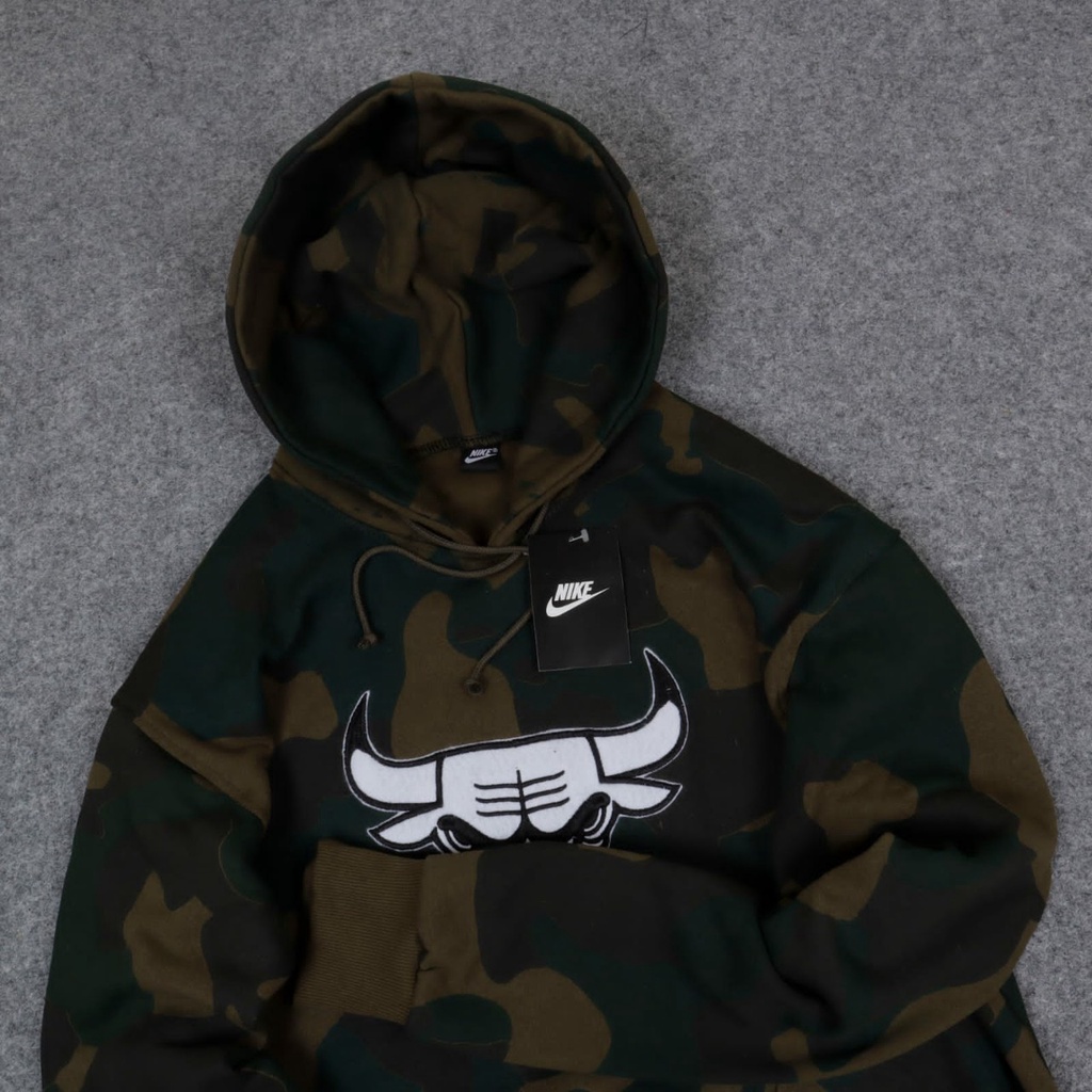 JAKET SWEATER HOODIE BULLS CAMO SIMPLE UNISEX GOOD QUALITY