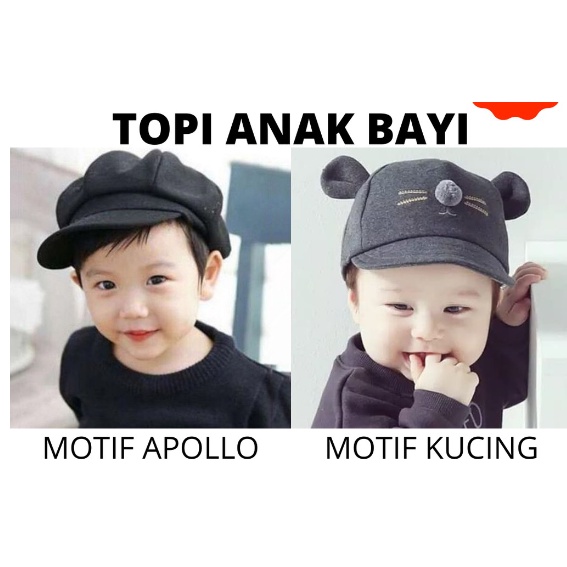 Topi Bayi Anak Laki Laki Perempuan Model Apollo Premium Termurah