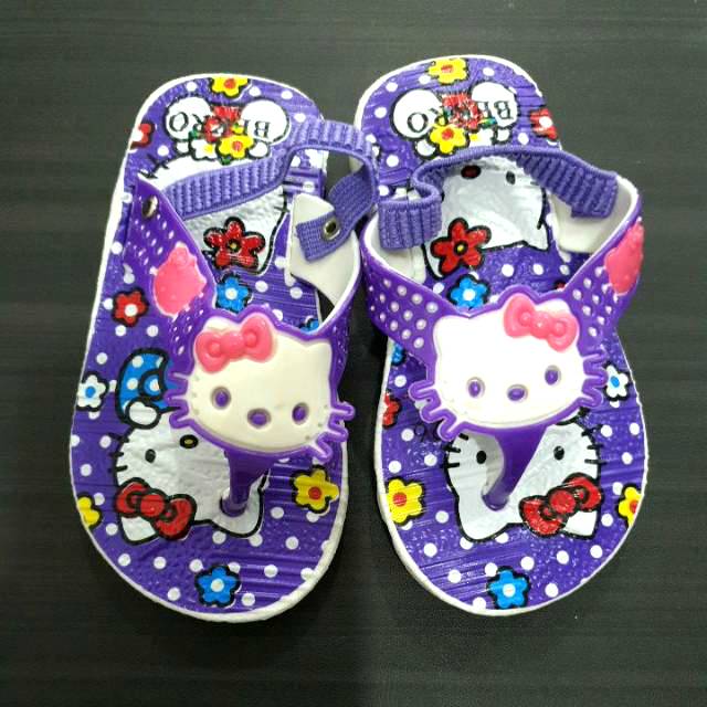 SANDAL CIT ANAK BALITA SENDAL JEPIT CIT HELLO KITTY ANAK CEWEK PEREMPUAN BALITA UMUR 10-15 BULAN 558 HK