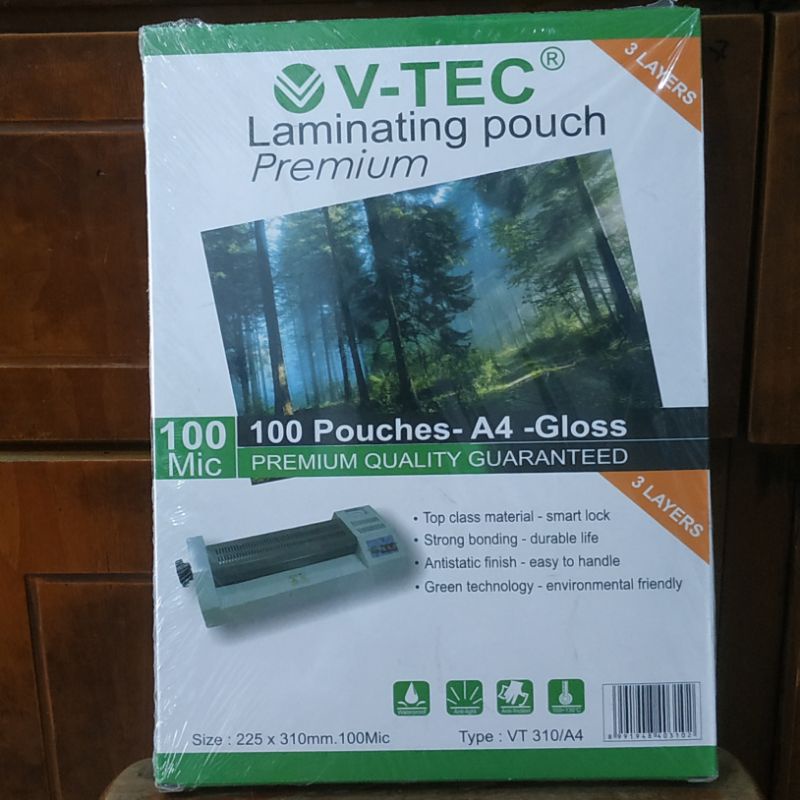 

Plastik laminating v-tec/vtec glossy a4