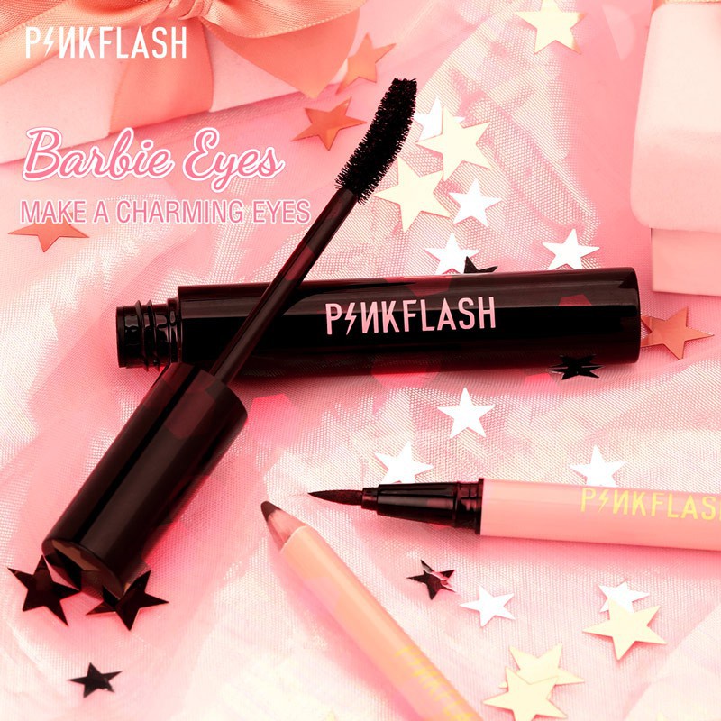 PINKFLASH Eyes Makeup Set Evenly pigmented Long lasting Waterproof Eyeliner Mascara Pensil Alis Tahan Air Profesional Eyes set#OhMyLine