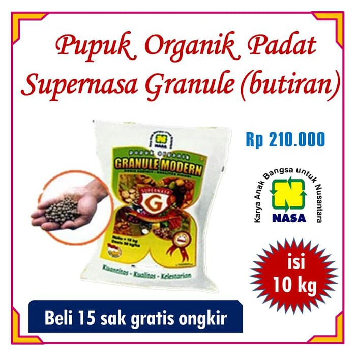 SUPERNASA GRANULE PUPUK ORGANIK GRANULE MODERN NASA