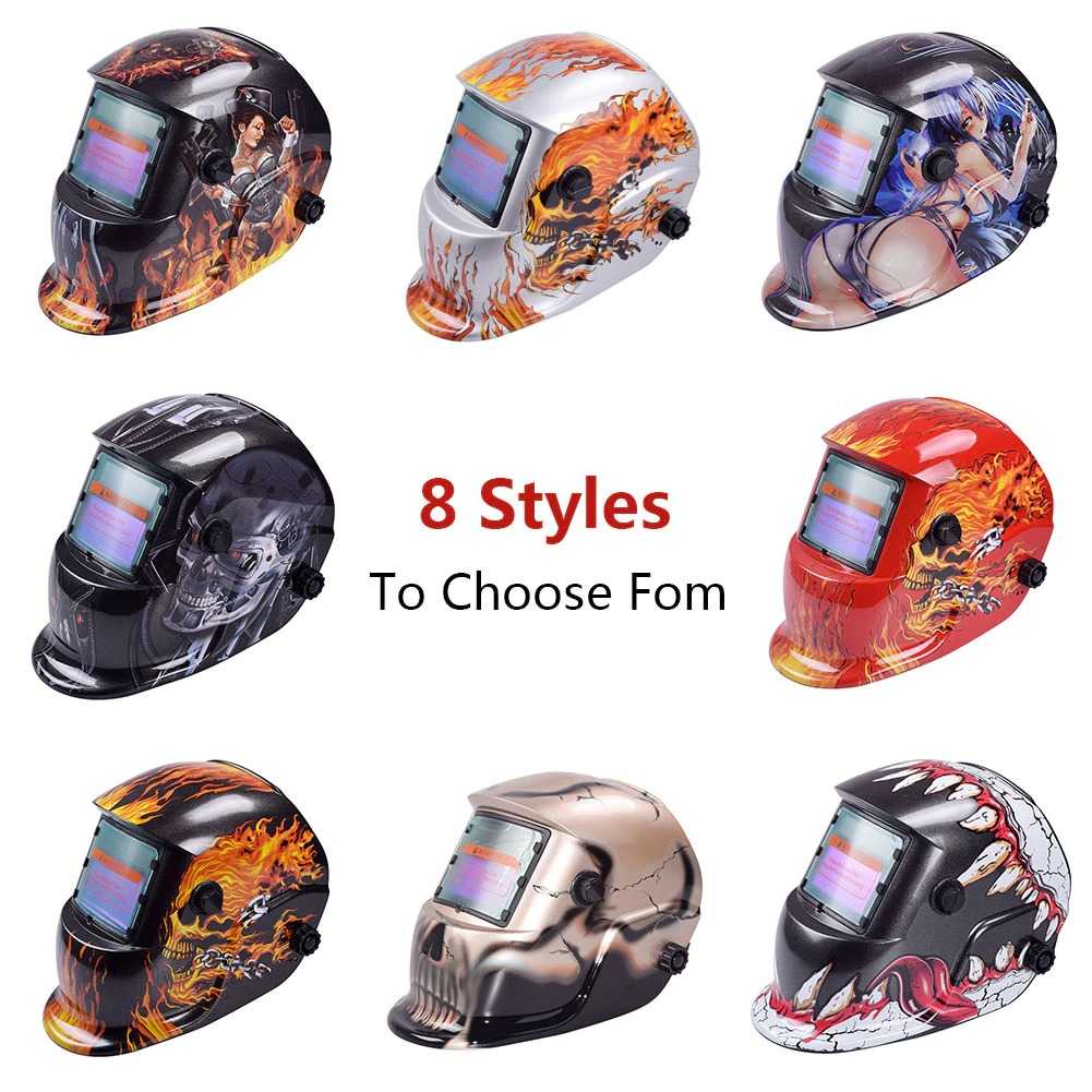 (BISA COD) RVOSTR VERMARK Helm Las Otomatis Auto Darkening Welding Helmet - HW-012